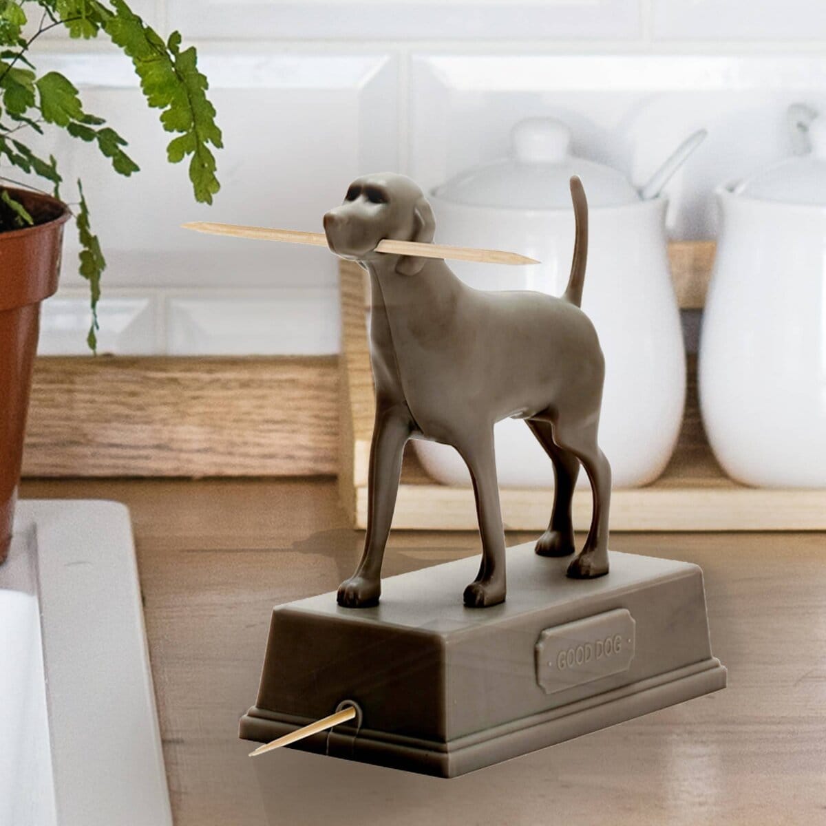 AD272 - Good Dog - Toothpick Holder - Bronze 6
