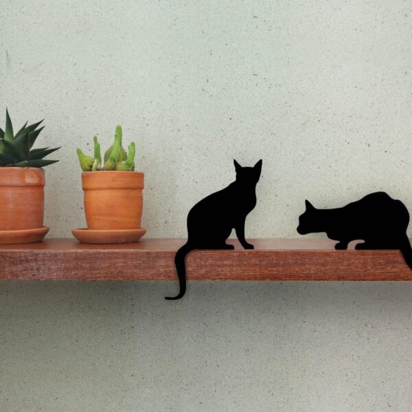 Cat's Meow - Diva + Churchill - a pair of decorative cat silhouette by Artori Design