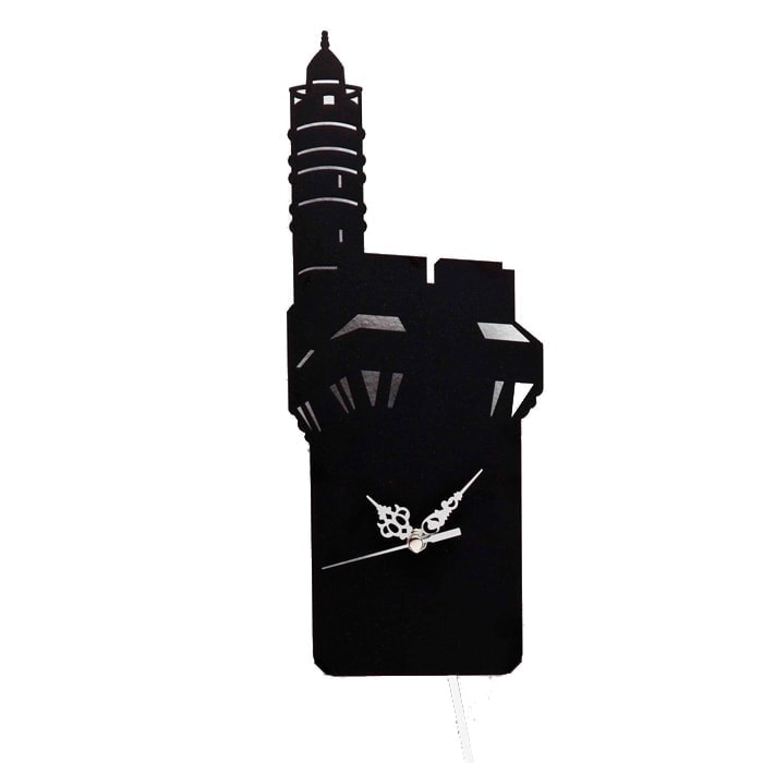 David Tower Wall Clock - Silver hands