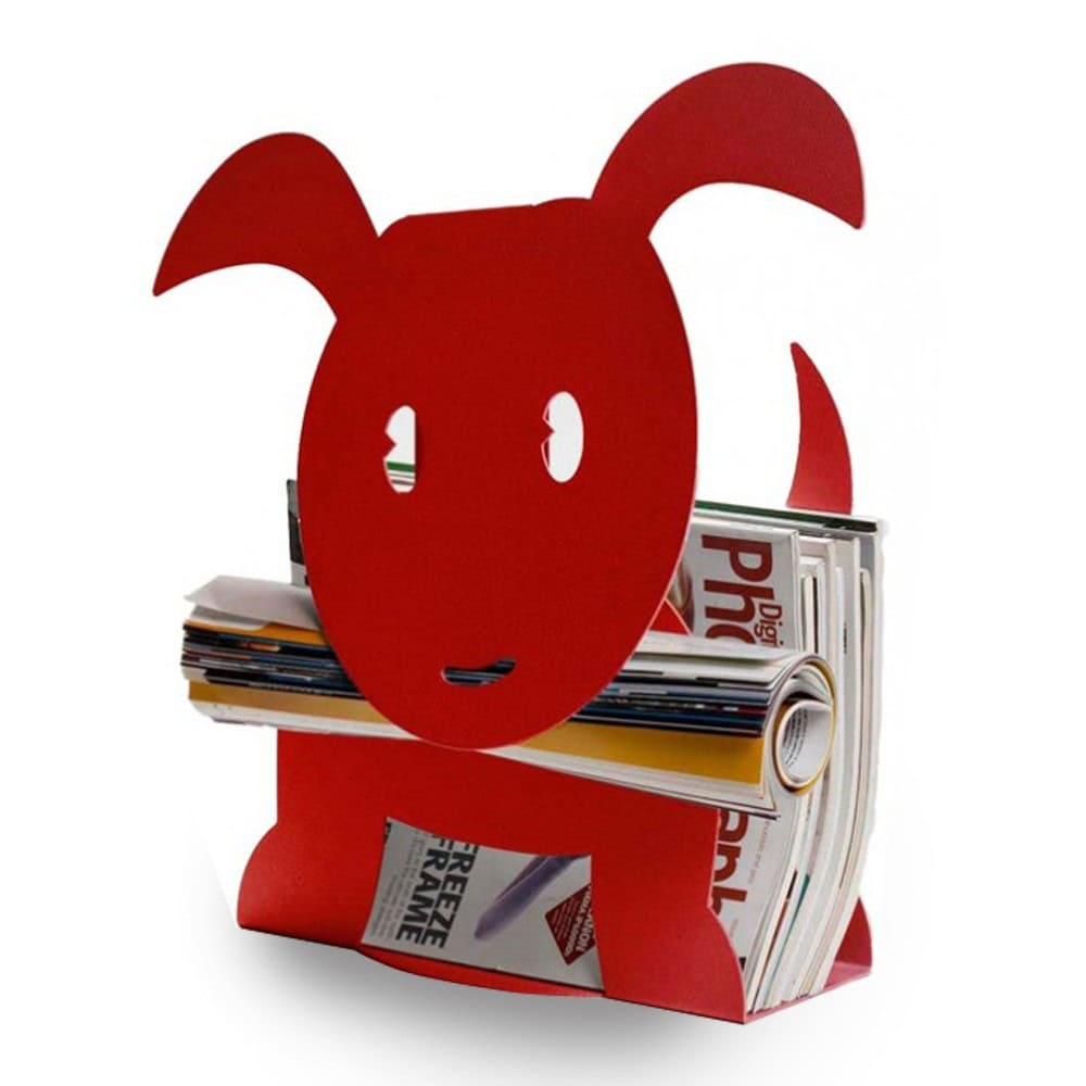 "Ringo" - Dog-shaped Magazine Holder by Artori Design - red